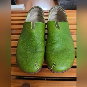 El Naturalista Shoes Womens 39 Green Viajero Slip On Loafers Leather Casual Low
